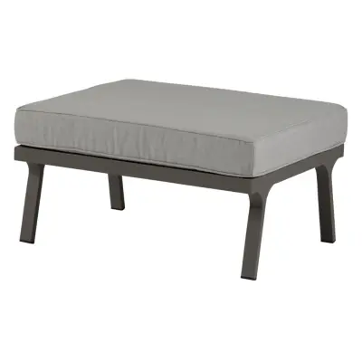 EXOTAN Orlando pall för trädgården, rektangulär - champagnetyg och aluminium