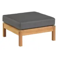 EXOTAN St. Peter pall f&ouml;r tr&auml;dg&aring;rden, fyrkantig - gr&aring;tt tyg och teak