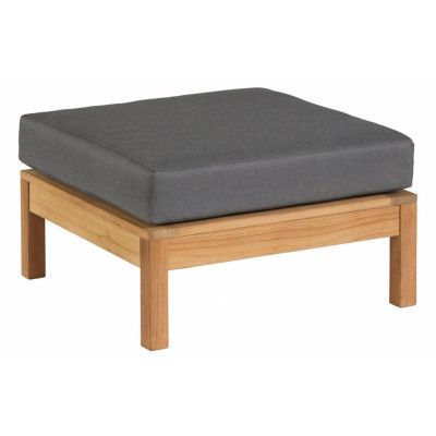 EXOTAN St. Peter pall för trädgården, fyrkantig - grått tyg och teak