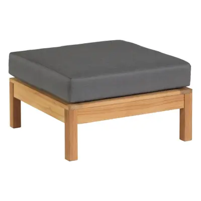 EXOTAN St. Peter pall för trädgården, fyrkantig - grått tyg och teak