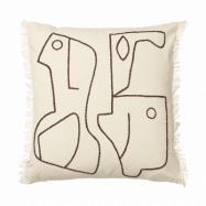 Ferm Living Figure kuddfodral 50x50 cm Off-white-Coffee