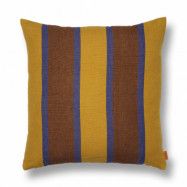 ferm LIVING Grand kudde 50x50 cm Lime-bright blue-chocolate