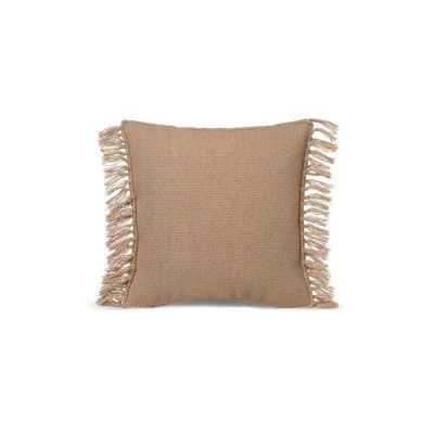 ferm LIVING - Kelim Fringe Cushion S Sand