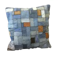 FUHRHOME fyrkantig Miami kudde - denim lappt&auml;cke