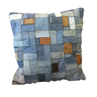 FUHRHOME fyrkantig Miami kudde - denim lapptäcke