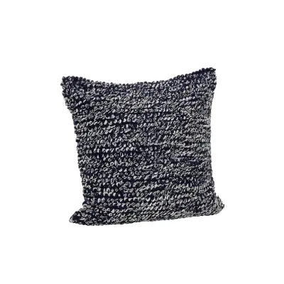 Hübsch - Blend-kudde, mörkblå, längd 40 cm –