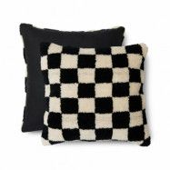 HKliving Kudde Schackrutig 50x50 cm Svart-vit