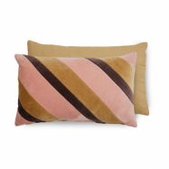 HKliving Striped velvet kudde 30x50 cm Sunkissed