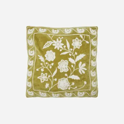 House Doctor - HDRica kuddfodral, senapsgul/vit, 50 x 50 cm