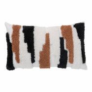 HOUSE NORDIC Sagres dekorativ kudde, med mönster, rektangulär - brun/svart/vit polyester