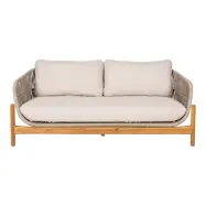 HOUSE NORDIC Terracina Lounge Soffa - Loungesoffa, akacia, beige, inkl. kudde