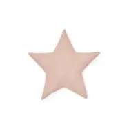 KAVE HOME Lailly stjärnformad, rosa kudde av 100 % ekologisk bomull, 30 x 30 cm