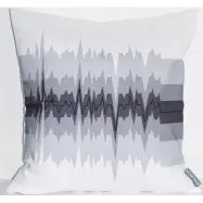 Kuddfodral heart-beat 50x50 cm, vit/grå/svart