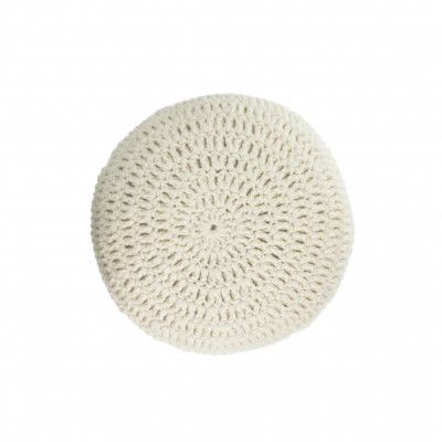 LAFORMA Magnolia kudde, rund - vit ull och polyester