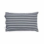 KAVE HOME Tabby kombinerad randig kudde i 100% bomull i blått och grått, 50 x 80 cm