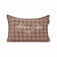 Lexington After Ski Checked Cotton Flannel kudde 30x50 cm Beige-dark gray