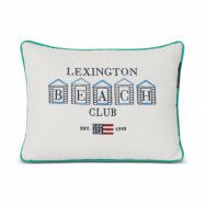 Lexington Beach Club Small Embroidered kudde 30x40 cm Blå-vit-grön
