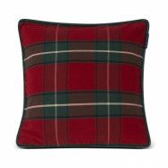Lexington Checked Organic Cotton Canvas kuddfodral 50x50 cm Red-green