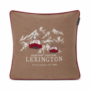 Lexington Fresh Snow Ski Lift Wool Mix kuddfodral 50x50 cm Beige-white-red