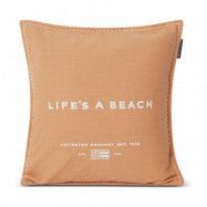 Lexington Life's A Beach Embroidered kuddfodral 50x50 cm Beige-vit