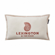 Lexington Logo Embroidered by the ocean kudde 30x50 cm White