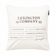 Lexington Logo Organic Cotton Canvas kuddfodral 50x50 cm White