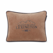 Lexington Ski Lodge Organic Cotton Velvet kudde 30x40 cm Beige-dark gray