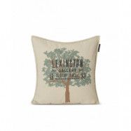 Lexington Tree Logo kuddfodral 50x50 cm Ljusbeige-grön