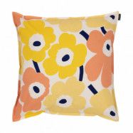 Marimekko Pieni Unikko kuddfodral 50x50 cm Cotton-yellow-peach-blue