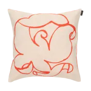 Marimekko Pistilla kuddfodral 46x46 cm Offwhite- tomato red