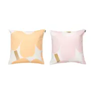 Marimekko Unikko kuddfodral 50x50 cm 2 delar White-Light pink-apricot