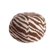 Mogihome Kudde Rund Zeb Brun, 30x25cm