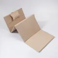 NORDVÄRK Myc06 solsäng för utomhusbruk, bärbar, hopfällbar - krämfärgat tyg (180x55)