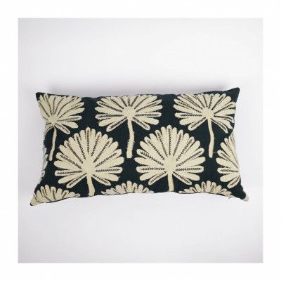 Phoenix kuddfodral palm bomull svart 40x70