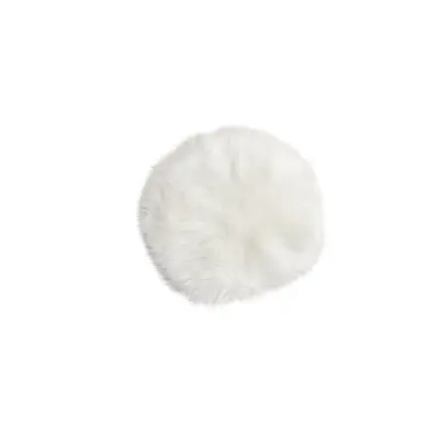 VENTURE DESIGN Kudde Katy Polyester Fuskpäls - 34*34- -Rund-Vit