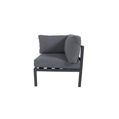 VENTURE HOME Copacabana Hörnsofa - Svart Alu / Grå Kudde