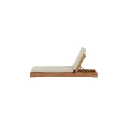 VENTURE HOME Solsäng - Teak gyllene inkl. Beige kudde