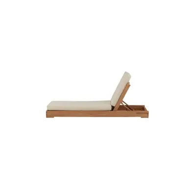 VENTURE HOME Solsäng - Teak gyllene inkl. Beige kudde