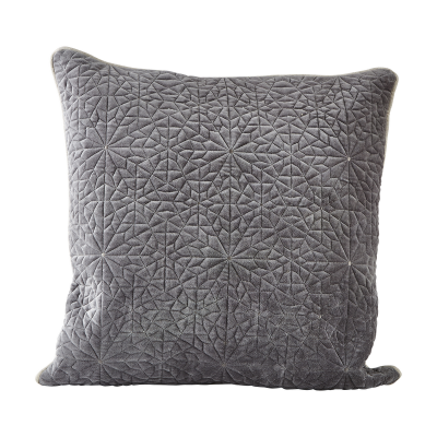 VILLA COLLECTION kudde, fyrkantig - kolgrå bomull