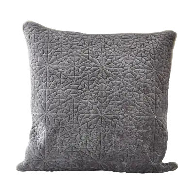 VILLA COLLECTION kudde, fyrkantig - kolgrå bomull