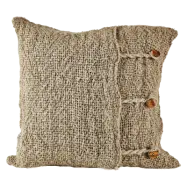 VILLA COLLECTION kudde, med dunfyllning, fyrkantig - naturligt linne