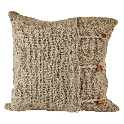 VILLA COLLECTION kudde, med dunfyllning, fyrkantig - naturligt linne