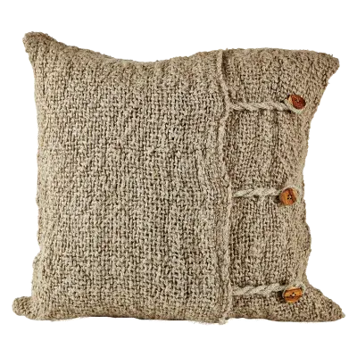 VILLA COLLECTION kudde, med dunfyllning, fyrkantig - naturligt linne