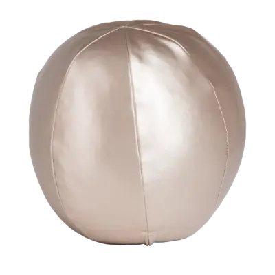 WOOOD Rodeo Ball Kudde Liten Metallisk Naturfärgad