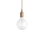 E27 Pendel LED takupphäng, beige/rose