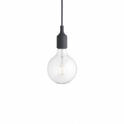 E27 Pendel LED takupphäng, Dark Grey