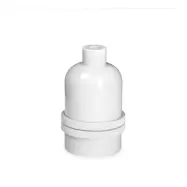 Lamphållare E27 vit metall, ojordad