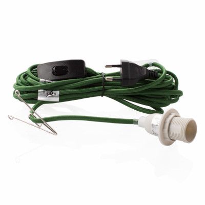 Lampsladd textil grön