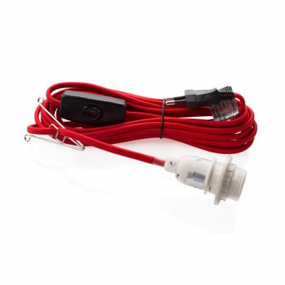 Designtorget Lampsladd textil röd