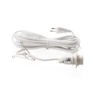 Lampsladd textil vit